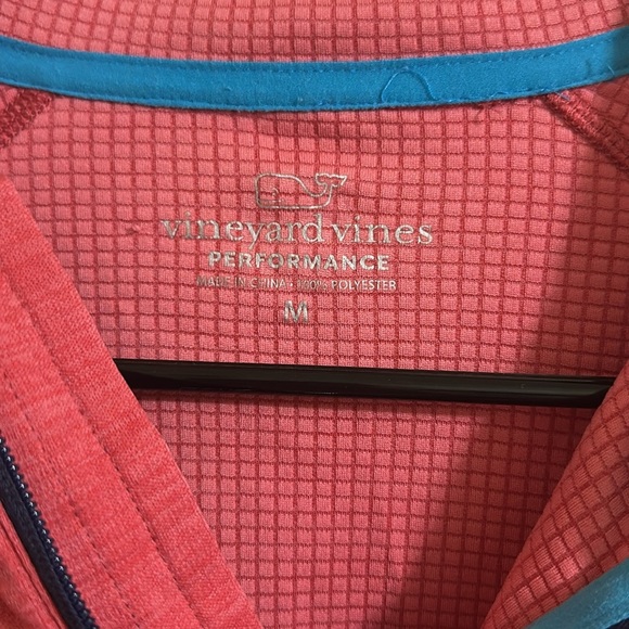 EUC Vineyard Vines Men’s Performance Red Quarter Zip Pullover Medium - Picture 2 of 5